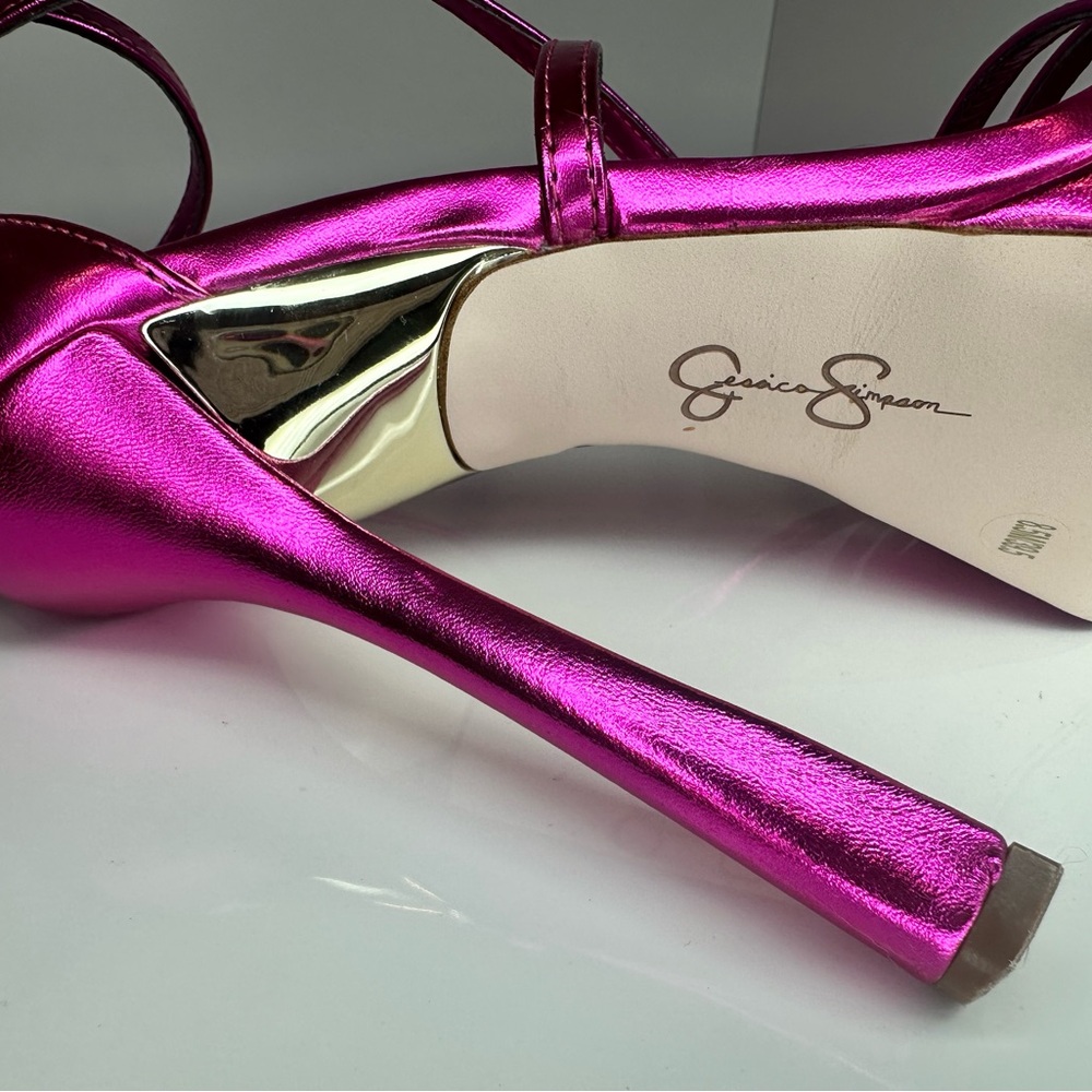 Jessica Simpson Shyremin Fuchsia Strappy Heels - Picture 5 of 13